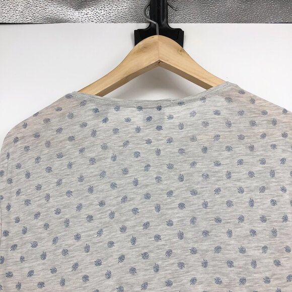 Scotch and Soda light grey palm leaf novelty all over print scoop neck T-shirt M - Picture 5 of 12